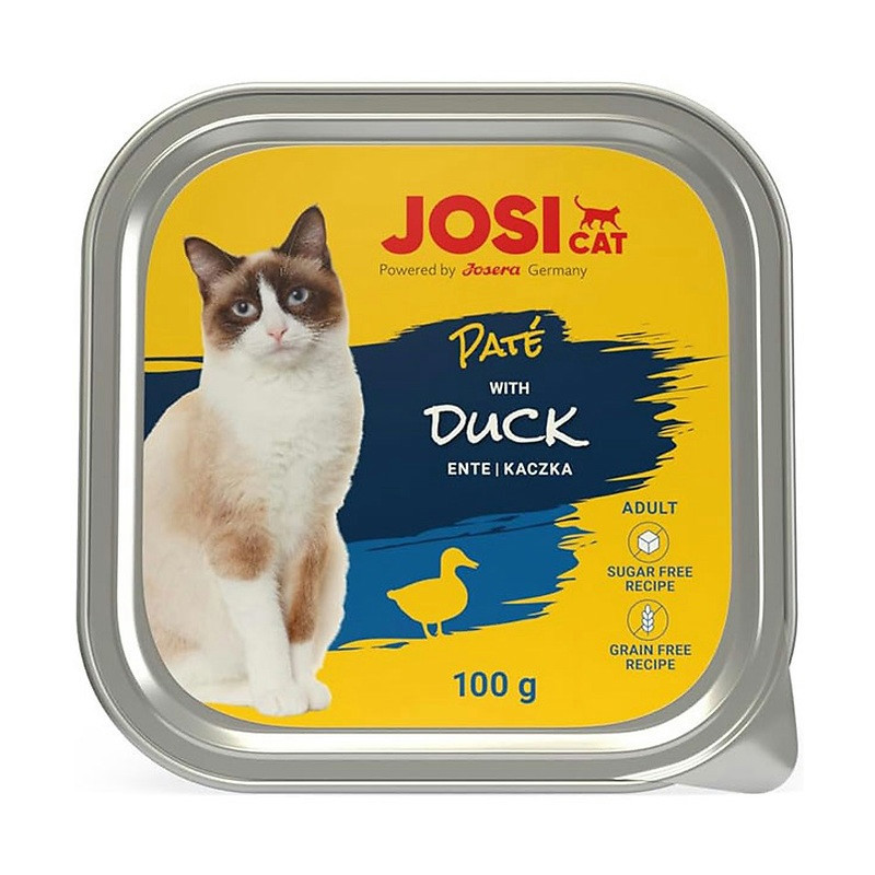 کنسرو گربه بالغ جوسرا مدل Josi Cat Duck Pate با طعم اردک وزن 100 گرم