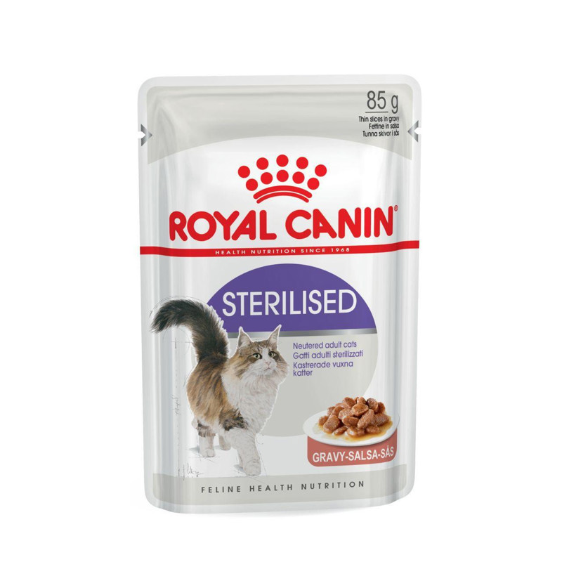 غذای پوچ گربه رویال کنین مدل Sterilized GRAVY وزن 85 گرم